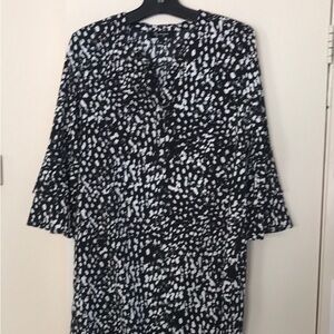 Stylish Black and White Patterned Dress